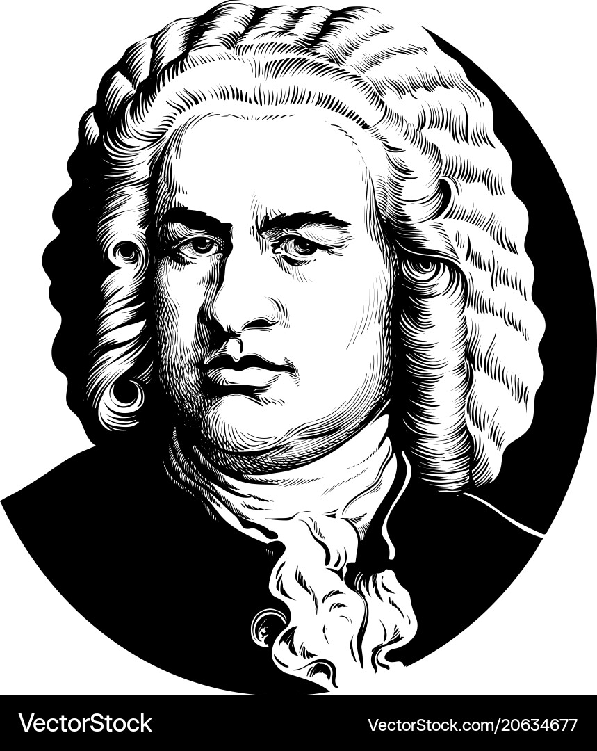 Johann sebastian bach Johann sebastian bach vector image
