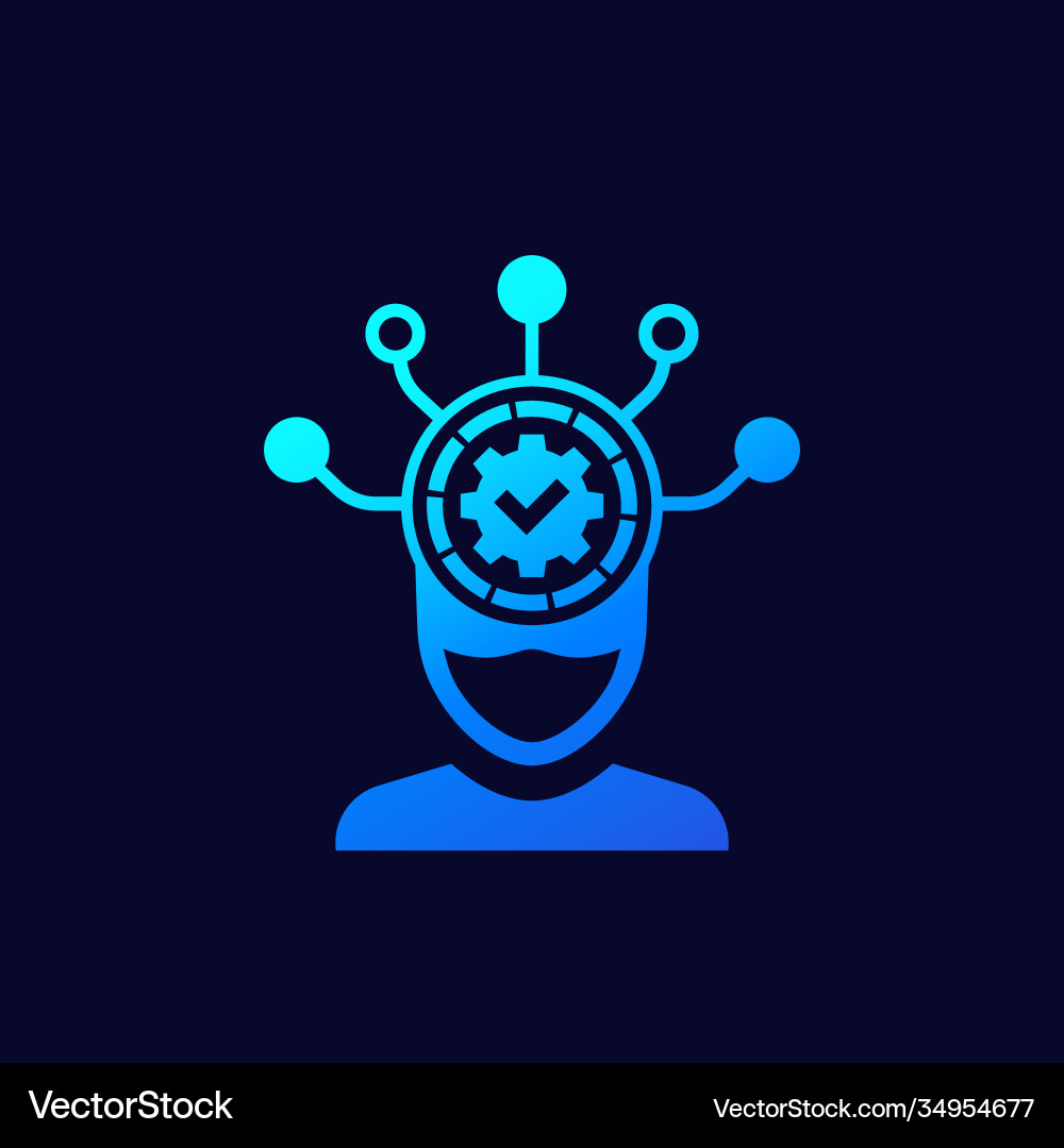 Machine learning icon for web vector image