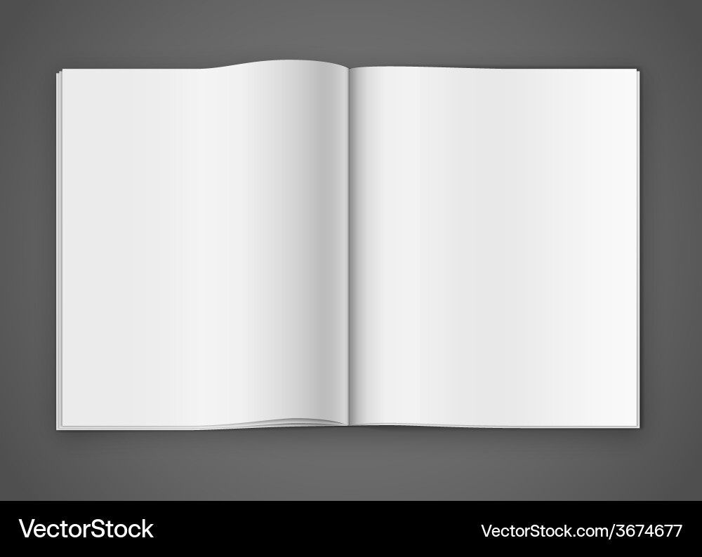 Opened Notebook Template vector image