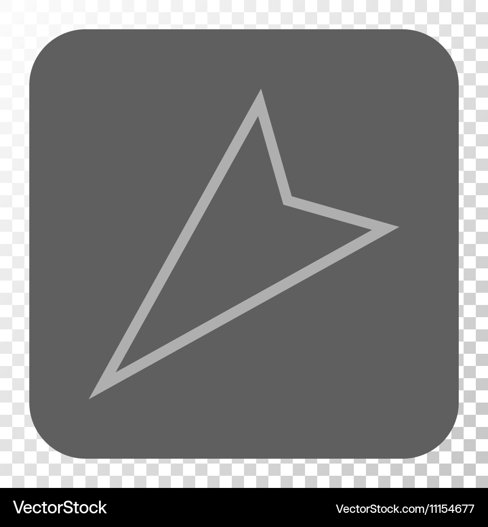 Pointer left down rounded square button vector image