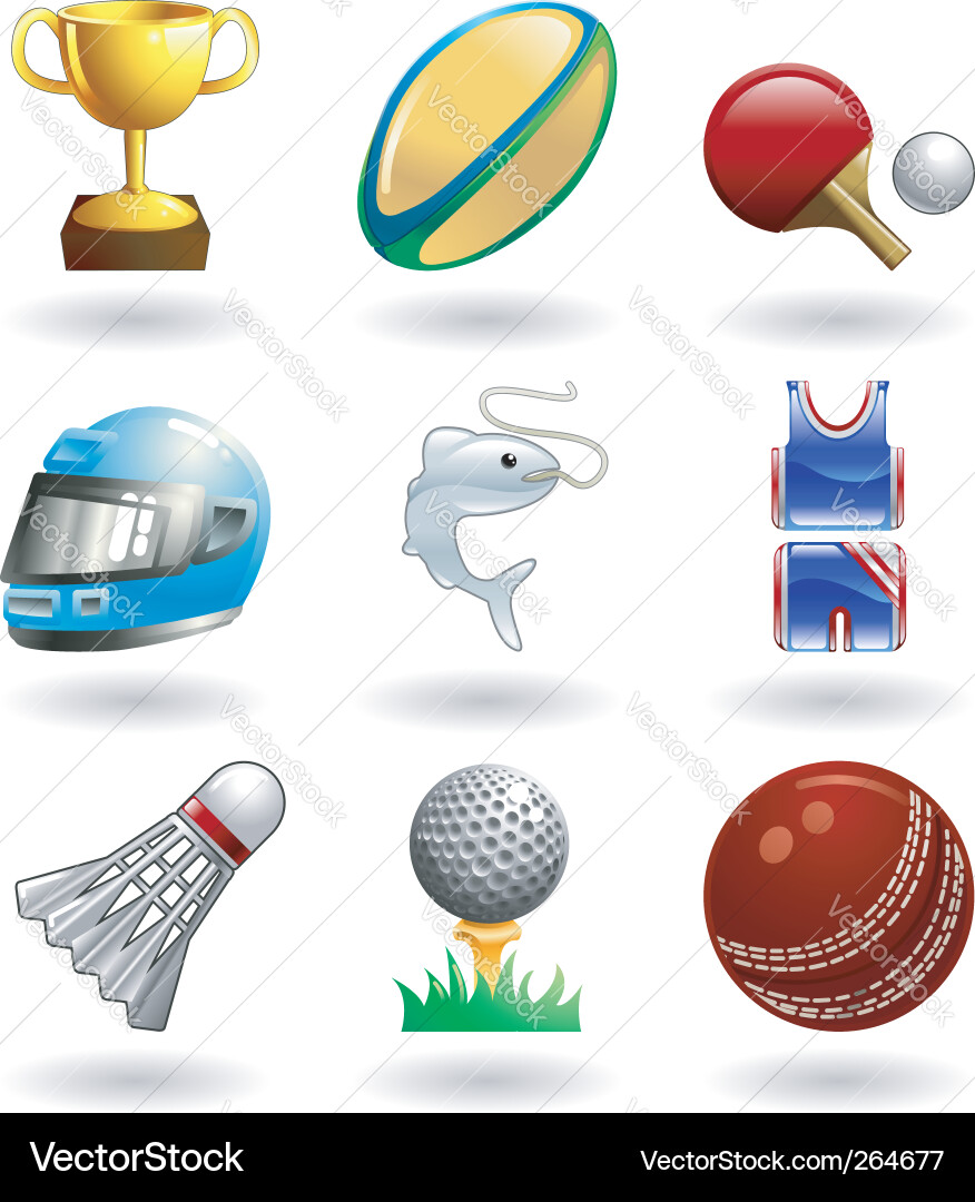 Sport Icons Set Vector Image