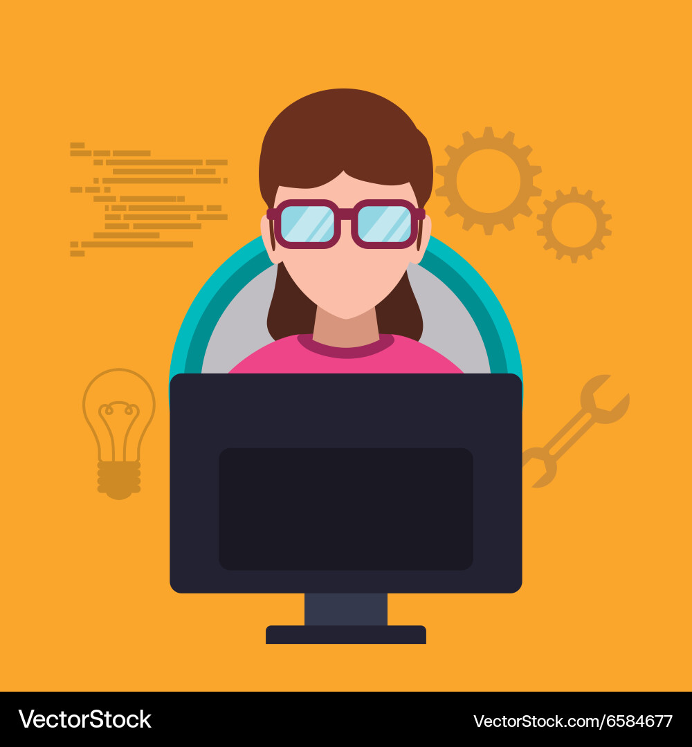 Tech Startup Web Development vector image