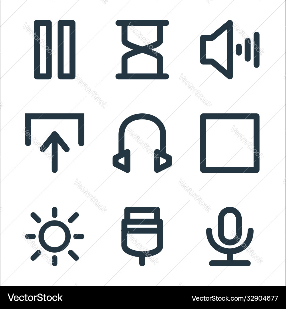 User interface line icons linear set quality Vector Image