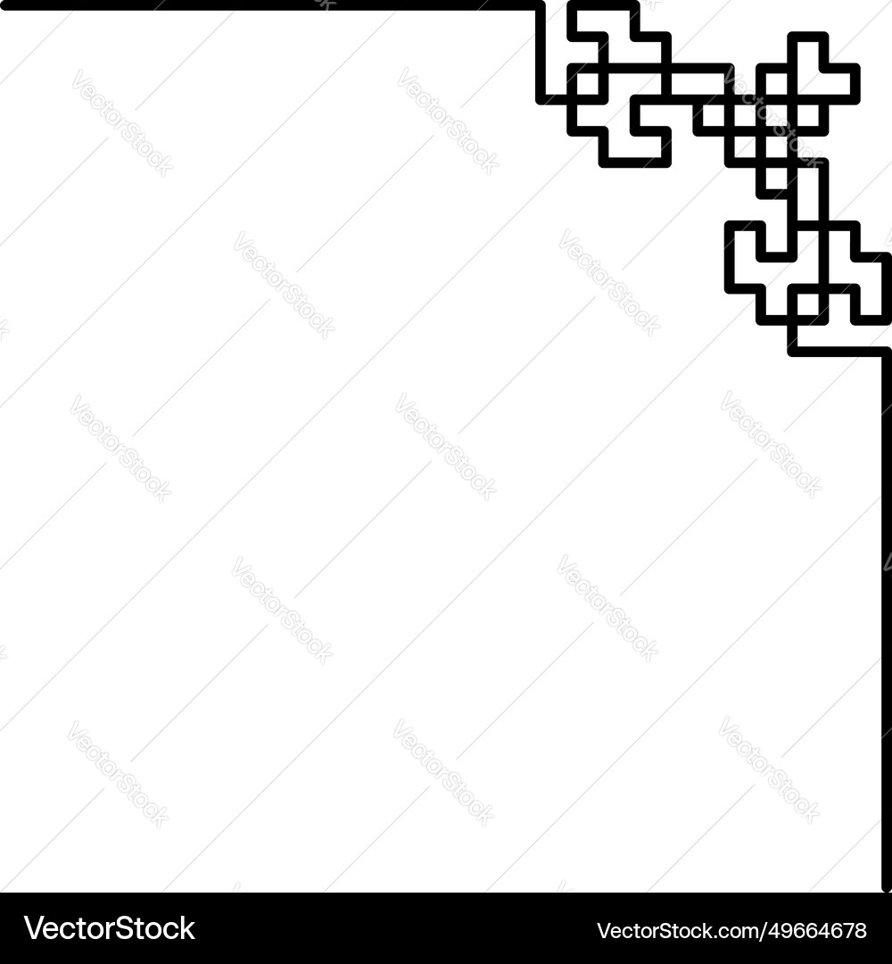 Corner border ornament Corner border ornament vector image