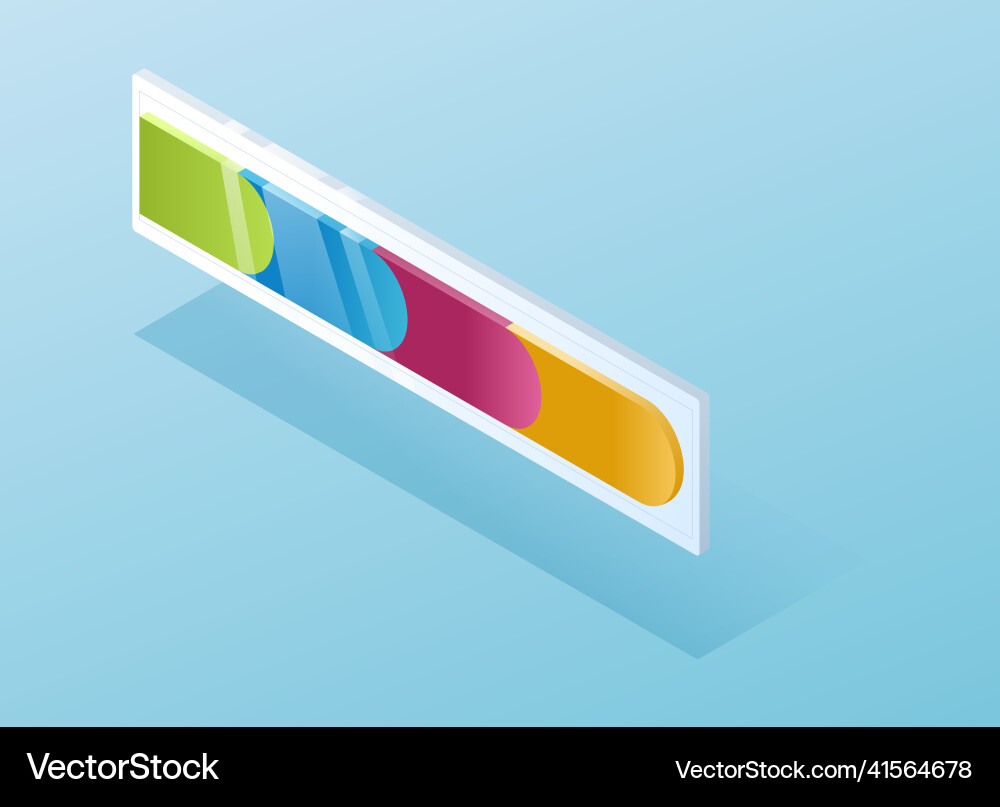 Isometric infographic design element graph Isometric infographic design element graph vector image