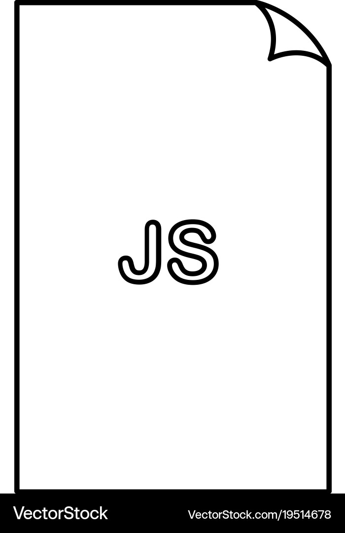 Js format document icon filled flat sign solid vector image