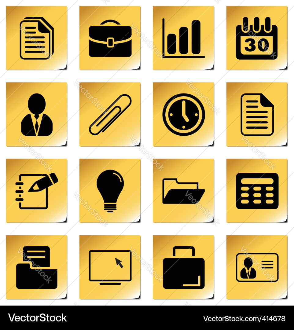 Office Business Icons Set Vektorbild