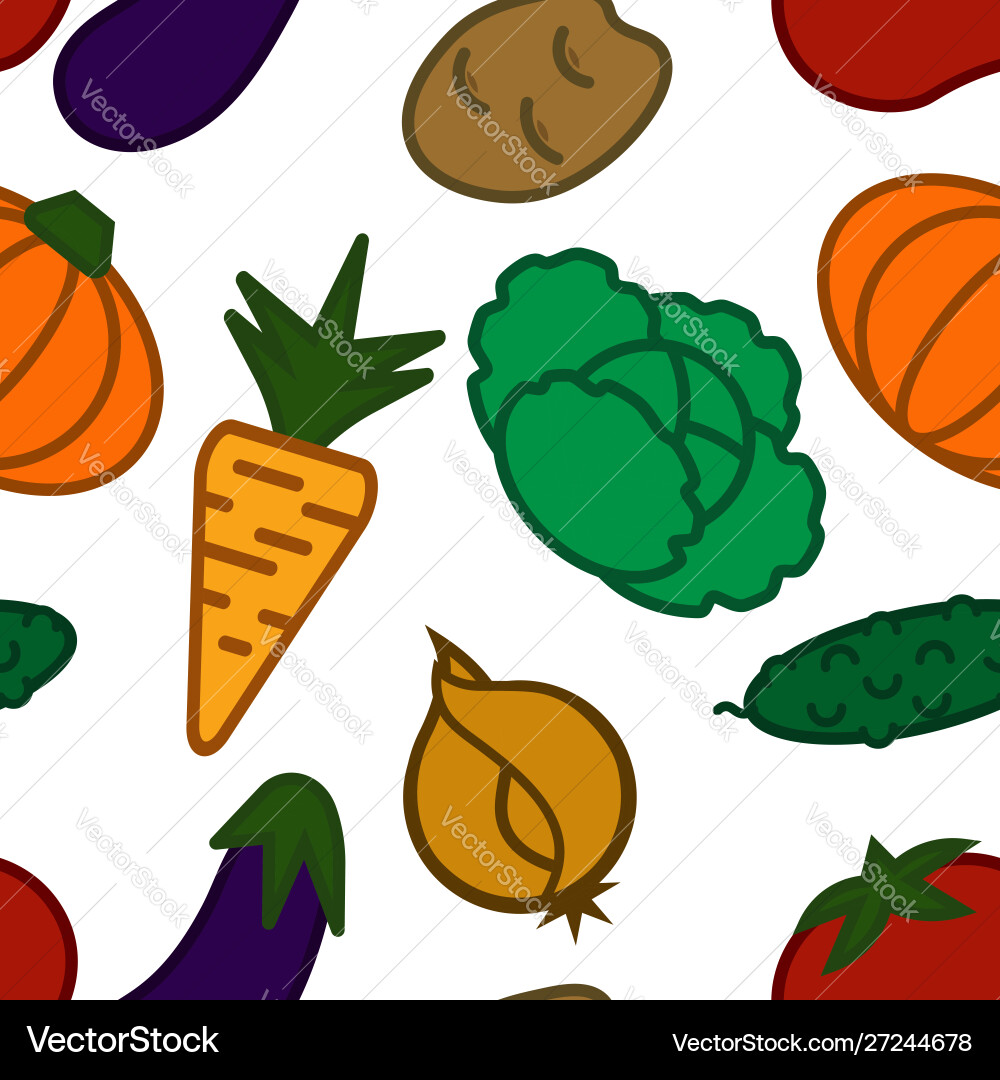 Seamless pattern with image different Seamless pattern with image different vector image