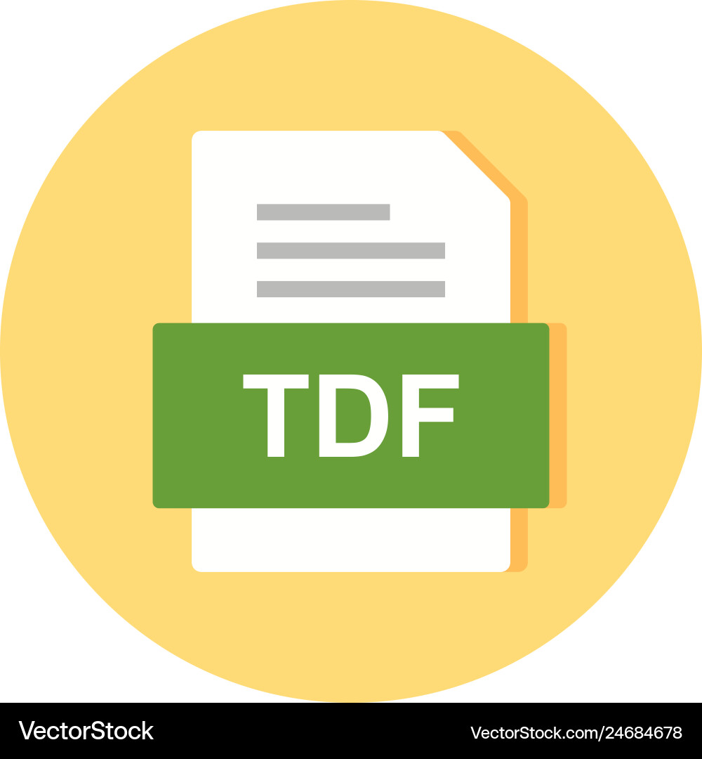Tdf file document icon Vector Image