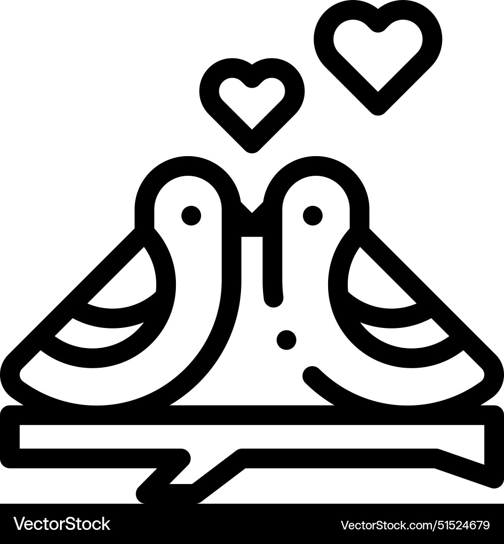 Bird icon thin linear style design isolated Bird icon thin linear style design isolated vector image