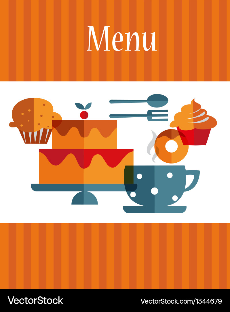 Breakfast menu template Vector Image