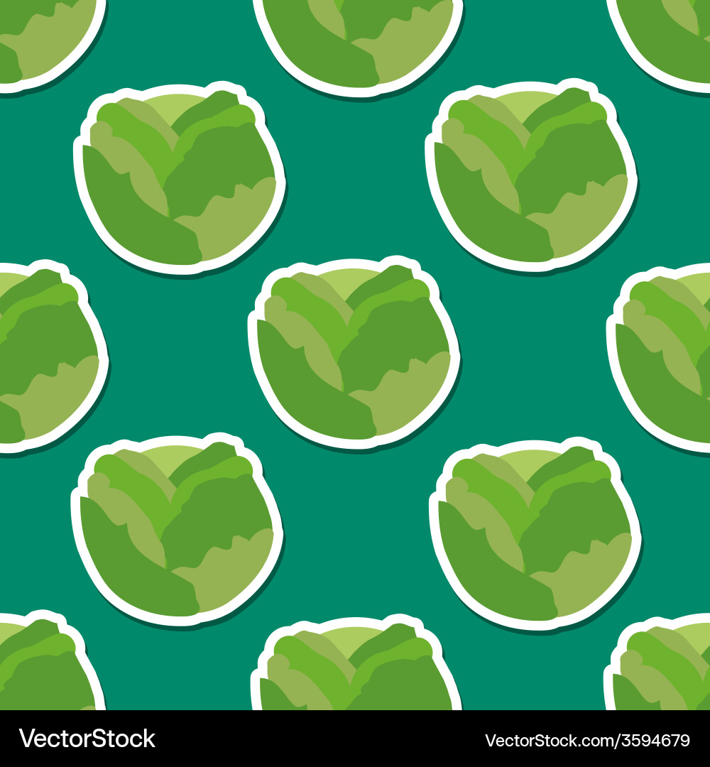 Cabbage pattern seamless texture Vector Image