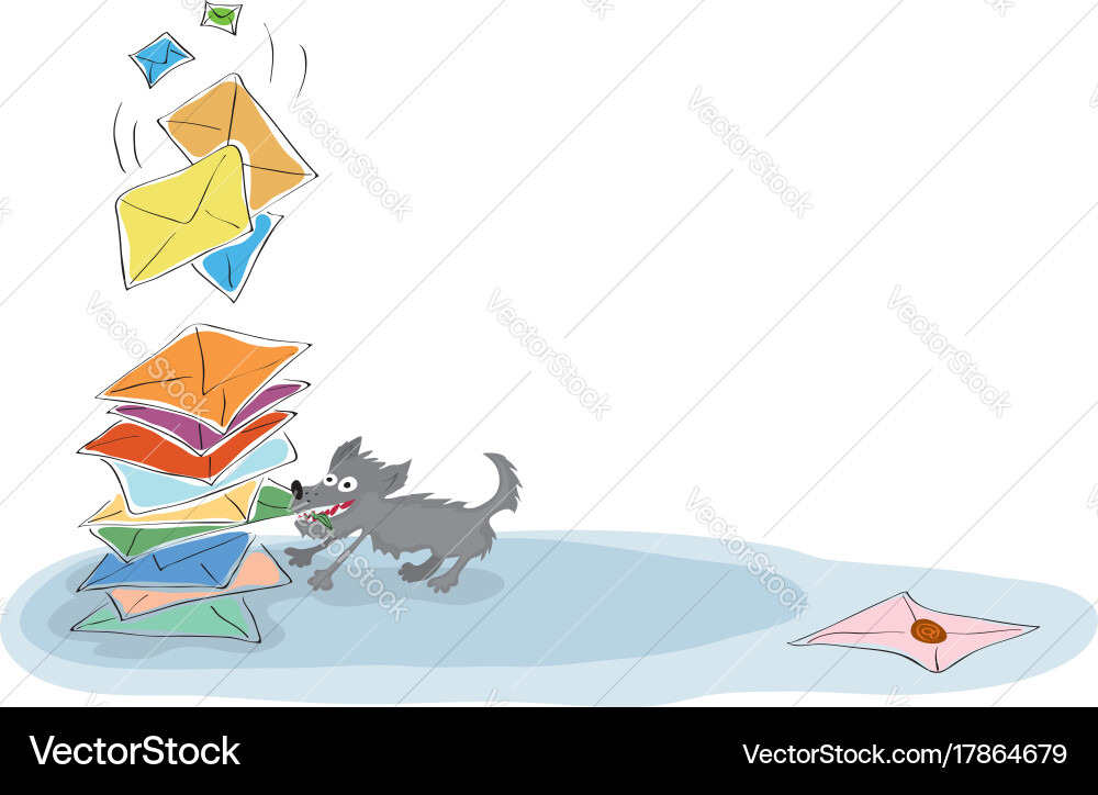 Checking and sending email messages vector image