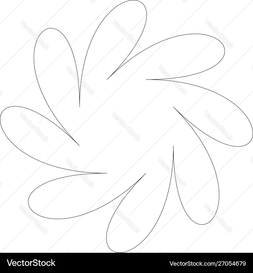 Circular geometric design elements with editable Vector Image