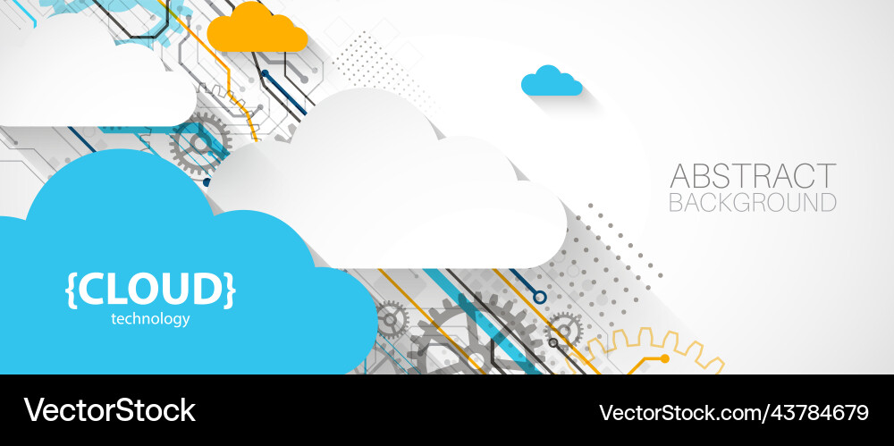 Cloud computing concept abstract technology Cloud computing concept abstract technology vector image