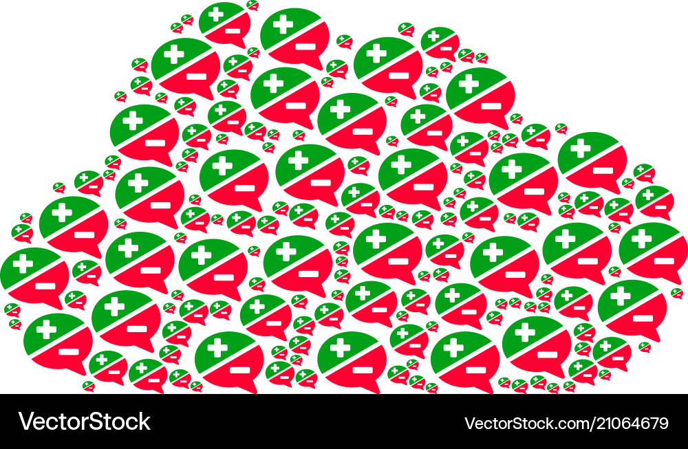 Cloud figure of arguments icons vector image