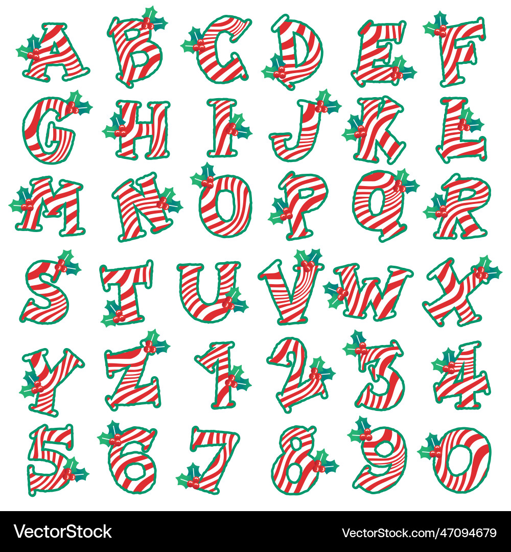 Cute merry christmas holiday party candy cane Cute merry christmas holiday party candy cane vector image