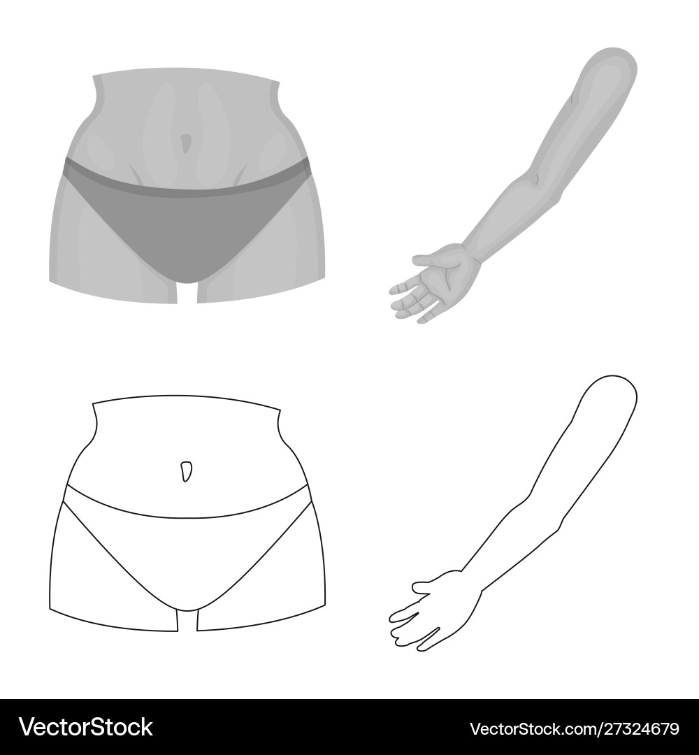 Design body and part icon set vector image