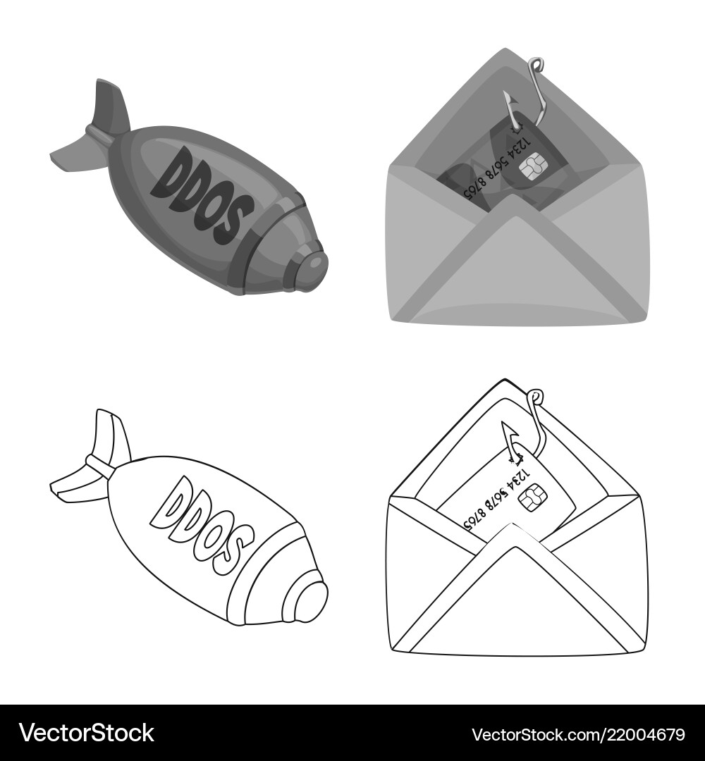 Design of virus and secure sign collection vector image