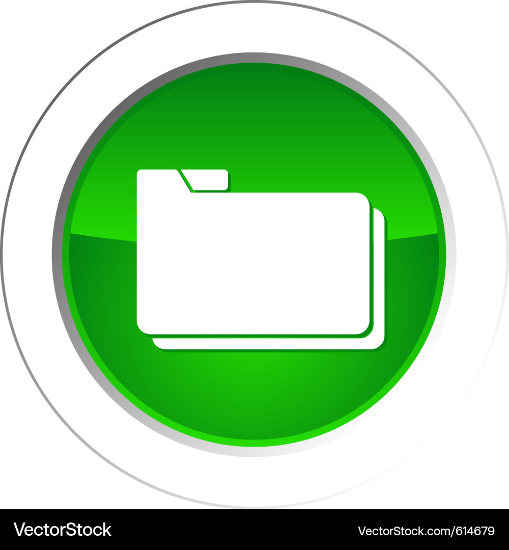 Folder button vector image