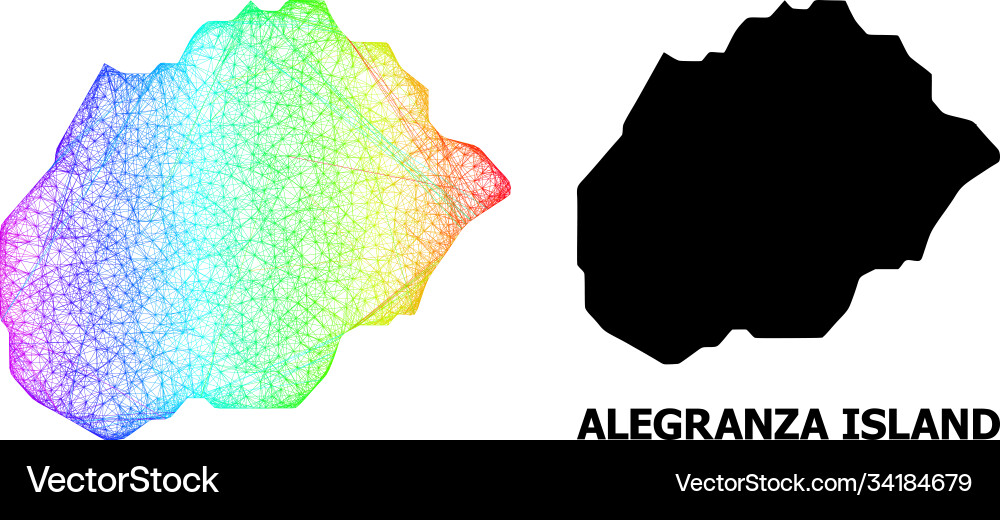 Linear map alegranza island with spectrum Linear map alegranza island with spectrum vector image