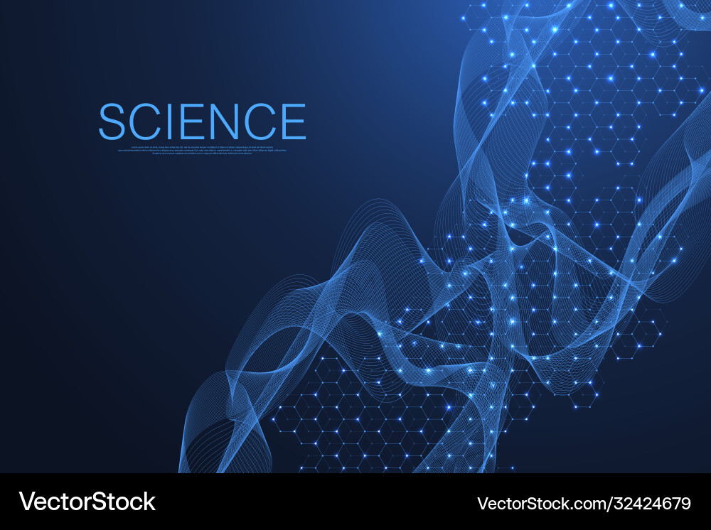 Molecular structure background science template Molecular structure background science template Vector Image