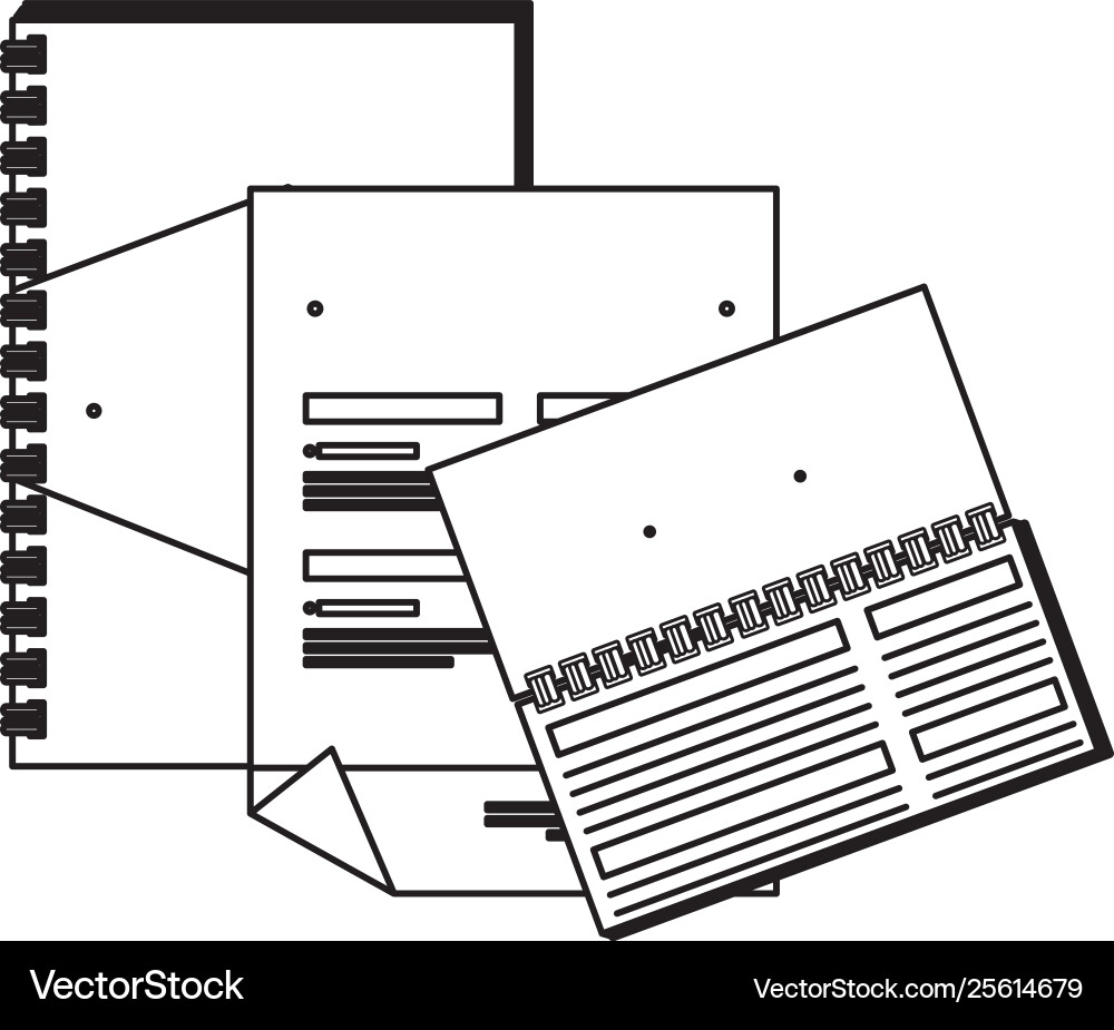 Notepad and envelope with company emblem print Notepad and envelope with company emblem print vector image