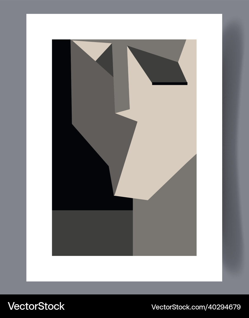 Scandinavian Abstract Print Set vector image