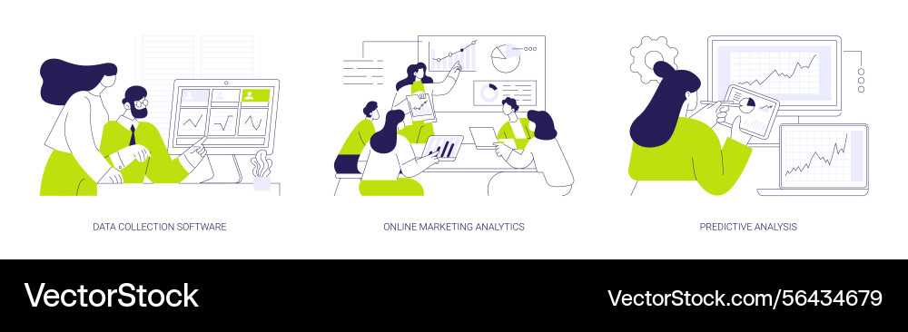 Use of big data abstract concept vector image