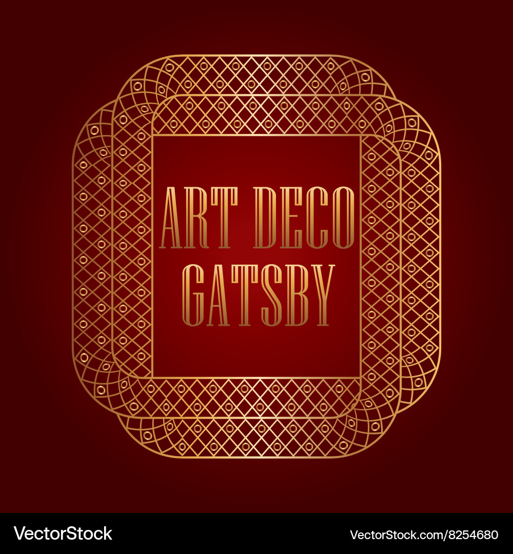 Art deco element gatsby design Vector Image