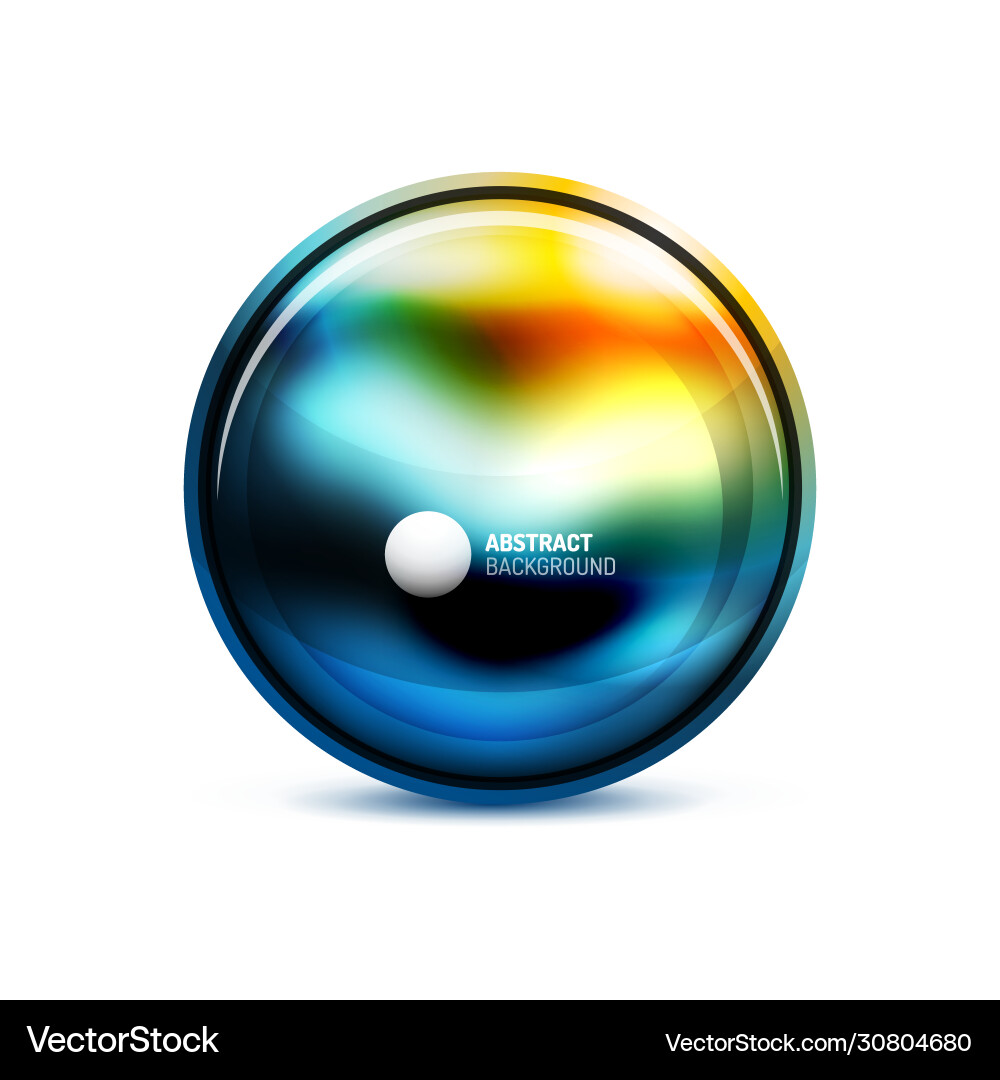 Circle button or banner for text design template Vector Image