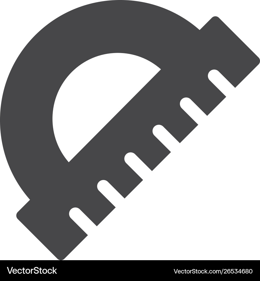 Circle ruler icon simple sign for web site Vector Image
