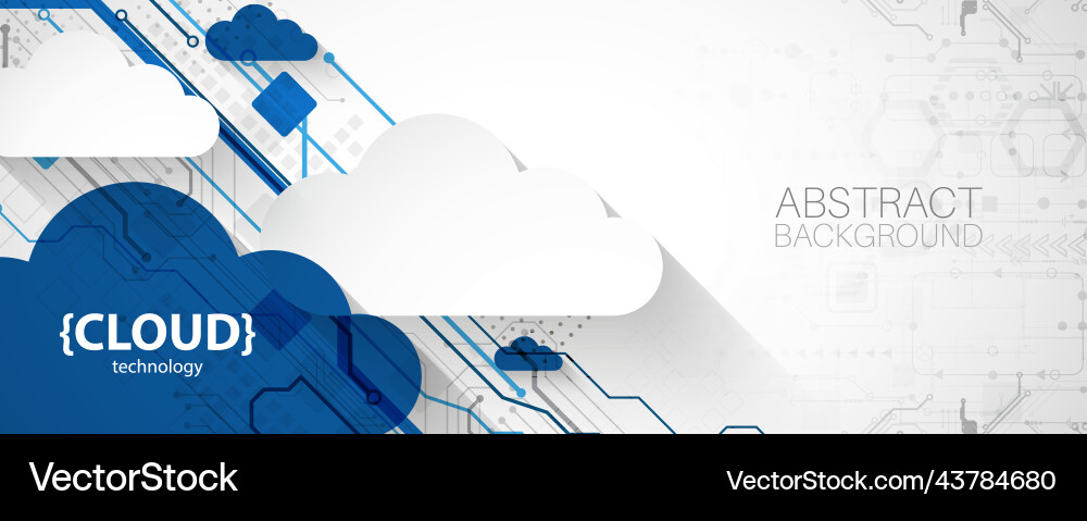 Cloud computing concept abstract technology vector image