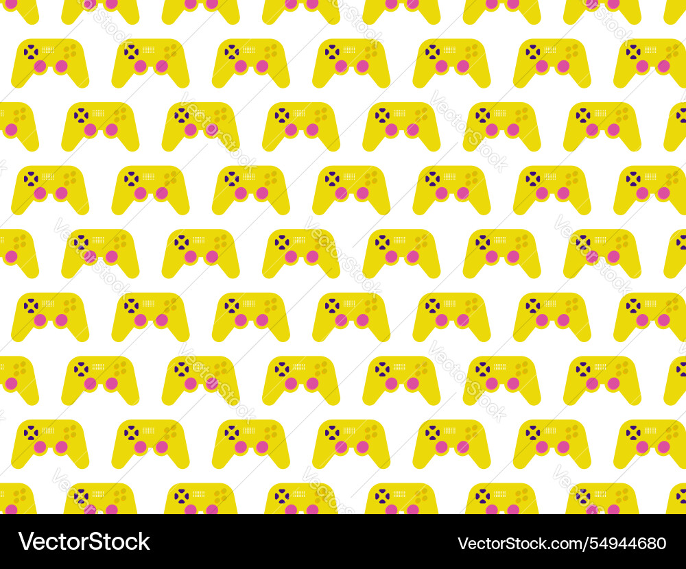 Colourful game joystick background pattern design vector image
