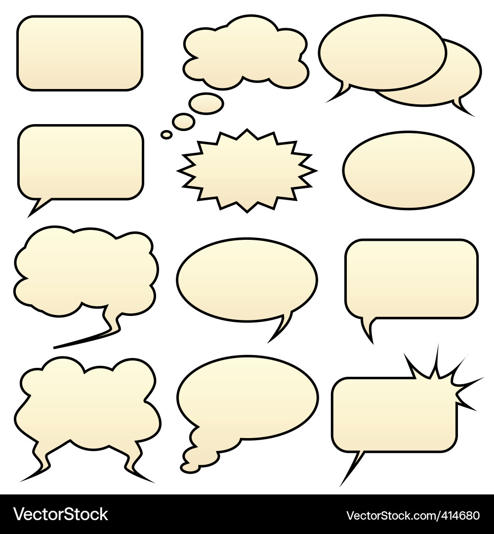 Comic Speech Bubbles Vector Image