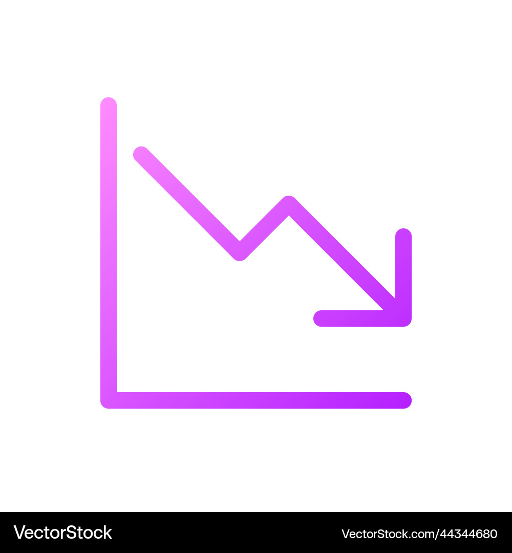 Diminution pixel perfect gradient linear ui icon Diminution pixel perfect gradient linear ui icon vector image
