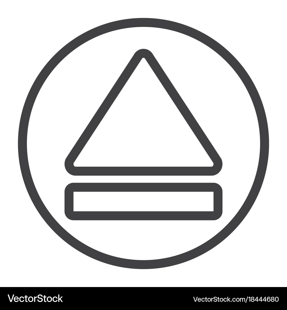 Eject line icon web and mobile button sign vector image