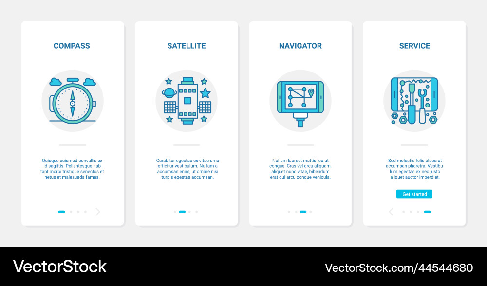 Gps navigation service line technology ux ui Gps navigation service line technology ux ui vector image