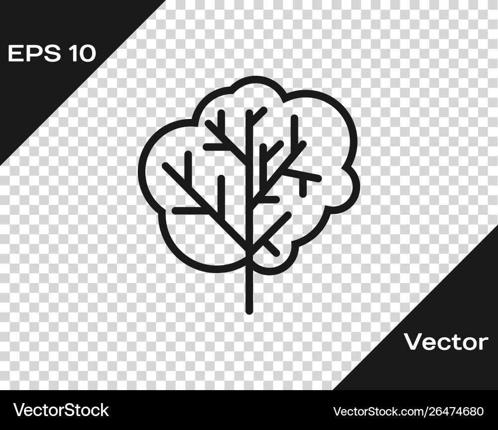 Grey tree icon isolated on transparent background Grey tree icon isolated on transparent background vector image