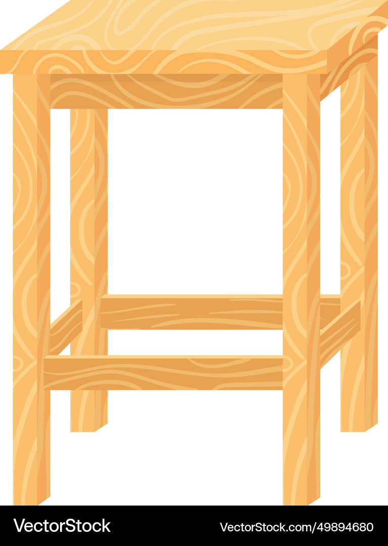 Handmade wooden stool concept processed timber Handmade wooden stool concept processed timber vector image