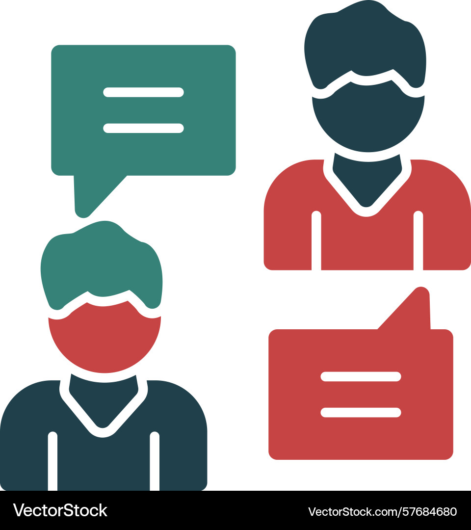 Instant messaging glyph multi color icon Vector Image