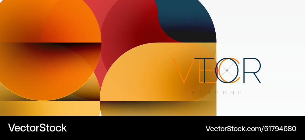 Minimal round shapes geometric abstract background Minimal round shapes geometric abstract background vector image