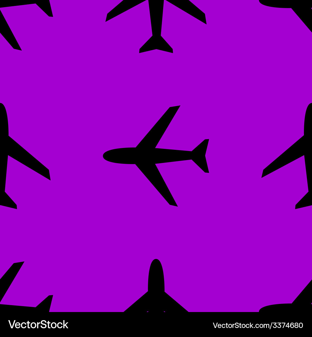 Plane web icon flat design seamless pattern vector image