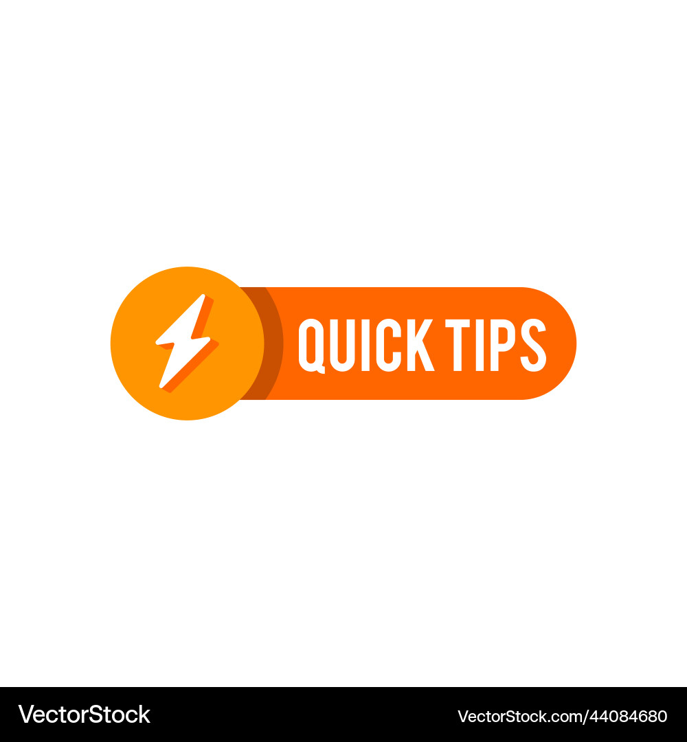 Quick tips template post with thunder Vector Image