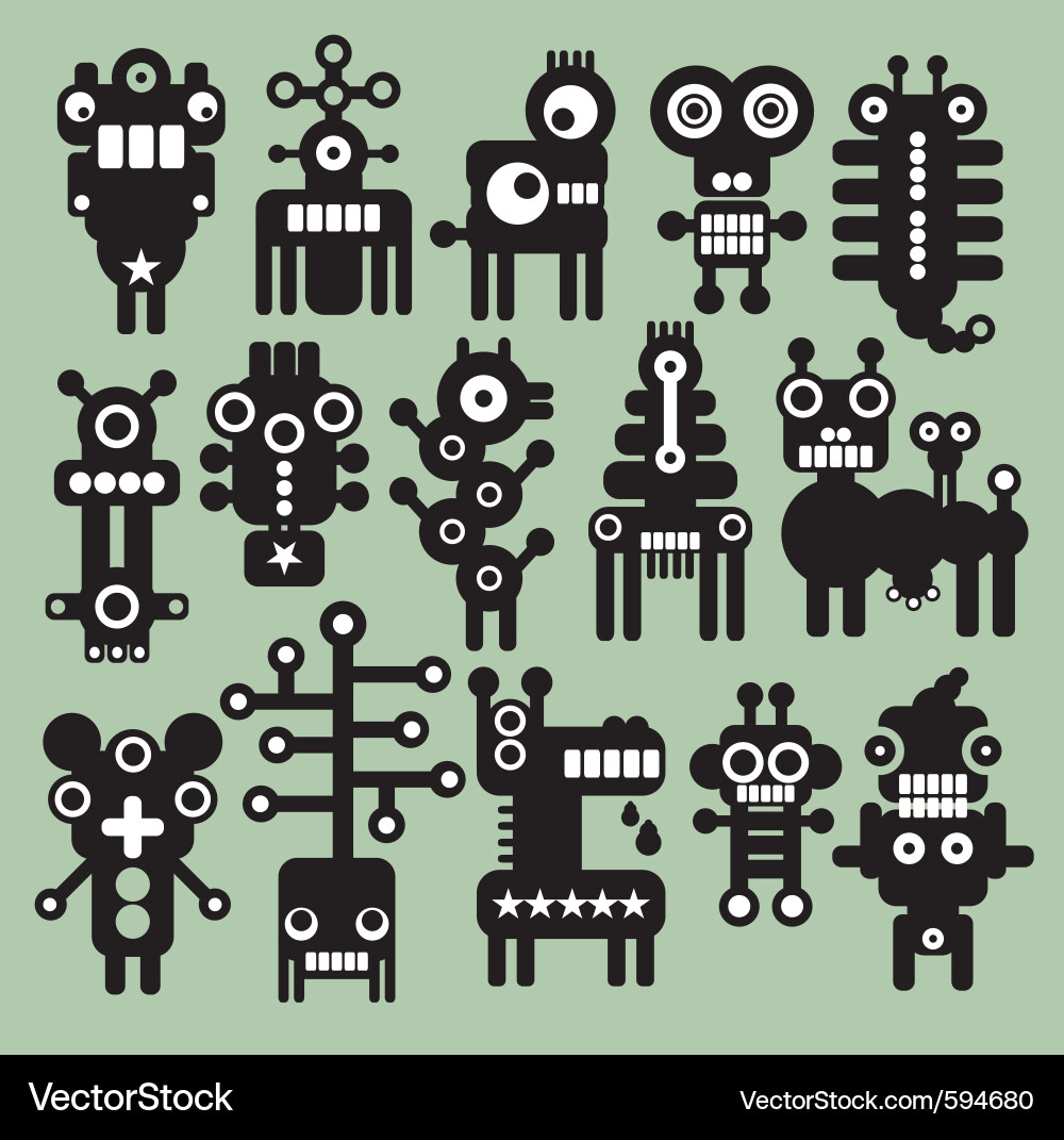Robot characters Vector Image
