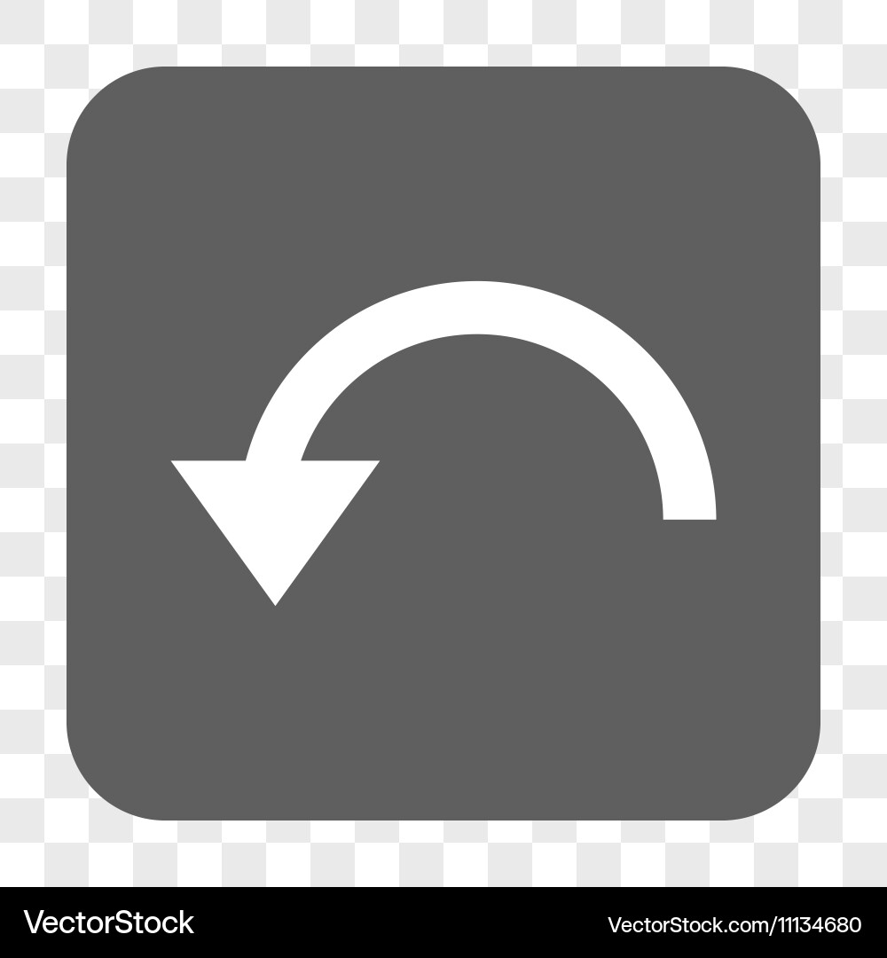 Rotate ccw rounded square button vector image