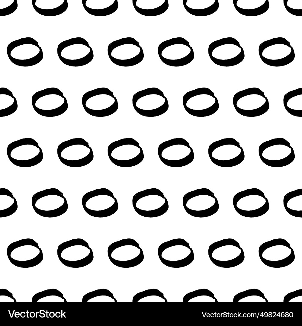 Seamless pattern with sketch circles shape Vector Image