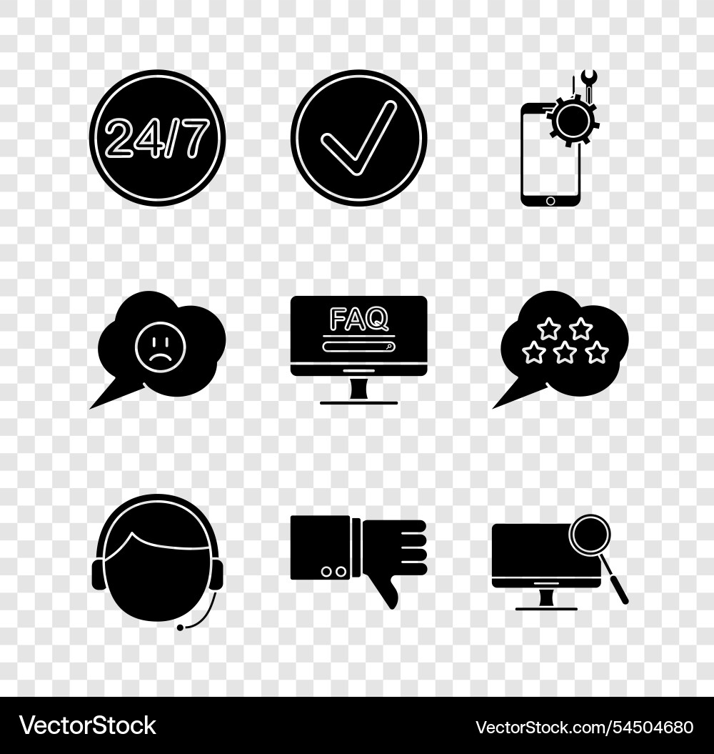 Set clock 24 hours check mark in circle mobile Vector Image
