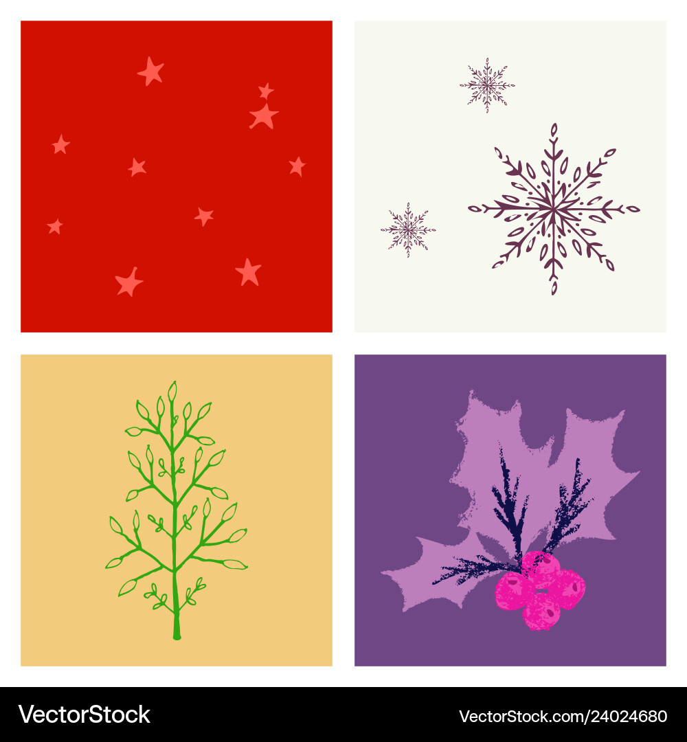 Set of snowflake icon sign design red background Vector Image