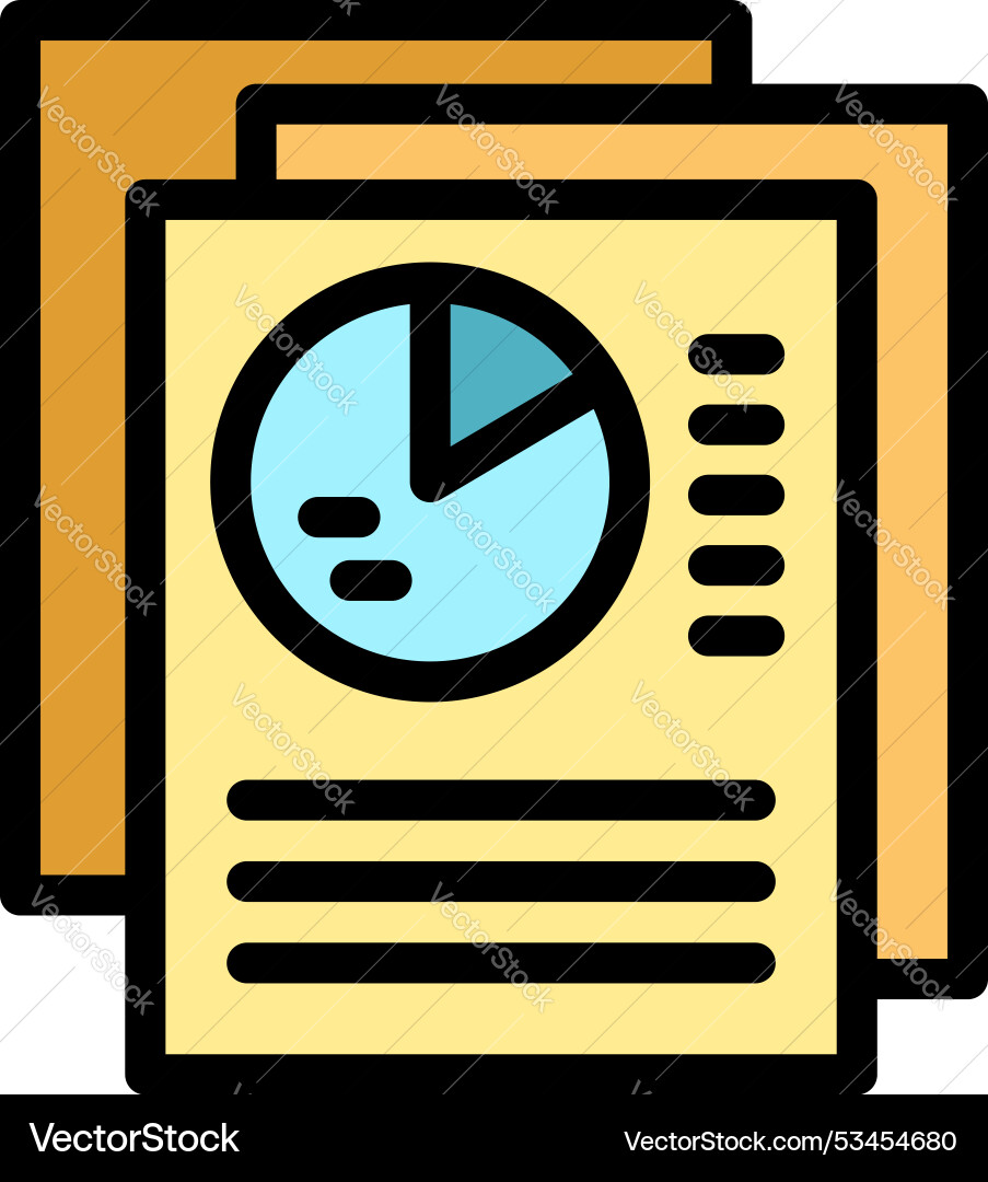 Stack of documents for business analytics Stack of documents for business analytics vector image